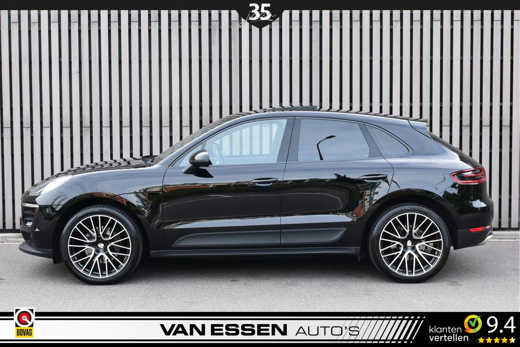 Porsche Macan 2.0 Pano Luchtvering PASM Sport-Chrono Navi Ca, Gebruikt, Euro 6, 4 cilinders, Zwart