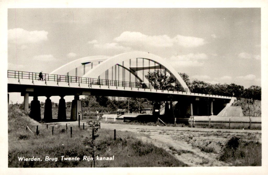 Wierden Brug Twente Rijnkanaal # 139, Verzamelen, Ansichtkaarten | Nederland, Verzenden, 1940 tot 1960, Gelopen, Overijssel