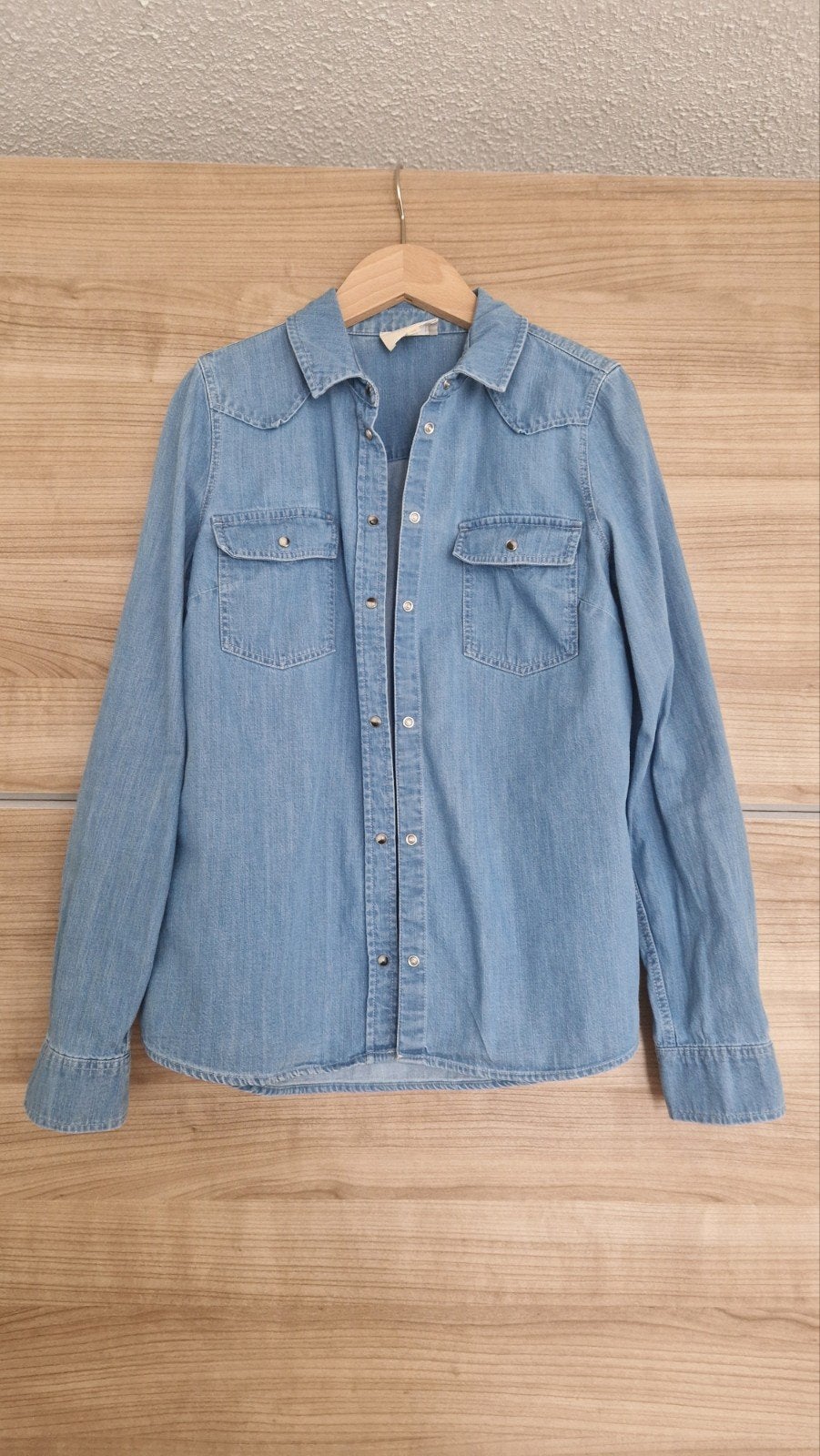 Sezane denim blouse maat XS/34, Zo goed als nieuw, Maat 34 (XS) of kleiner, Sezane, Verzenden