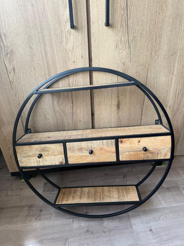 Wandrek metaal/ hout, Huis en Inrichting, Woonaccessoires | Wandplanken en Boekenplanken, Ophalen, Zo goed als nieuw