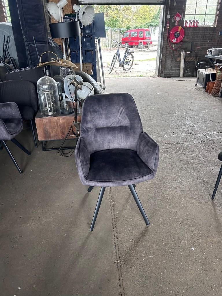 4 Eetkamerstoelen antraciet outlet korting, Ophalen, Nieuw, Vier, Grijs