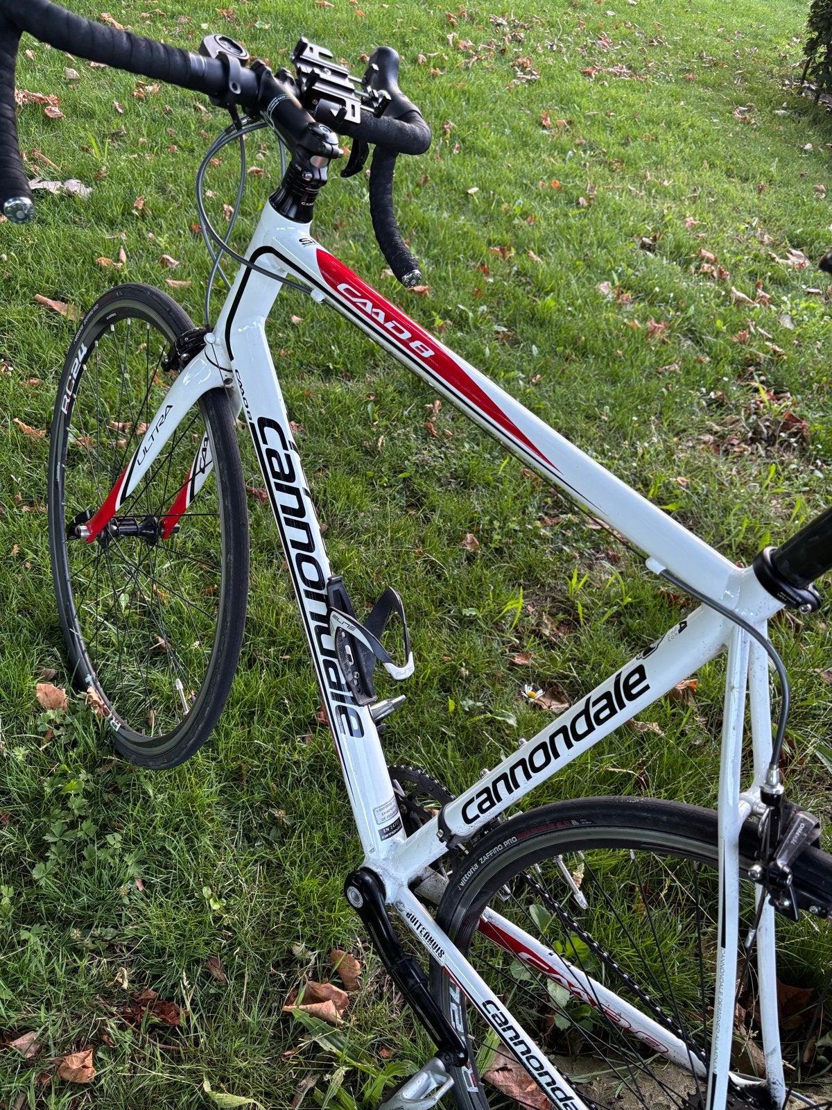 Cannondale CAAD8 racefiets - Wit/Rood maat 58, 28 inch, Gebruikt, Aluminium, Meer dan 20 versnellingen