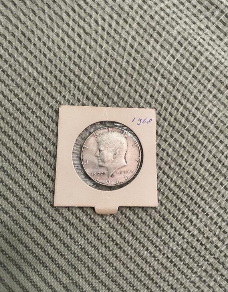 Kennedy Half Dollar 1968 - Zilveren Amerikaanse munt, Postzegels en Munten, Munten | Amerika, Ophalen of Verzenden, Noord-Amerika
