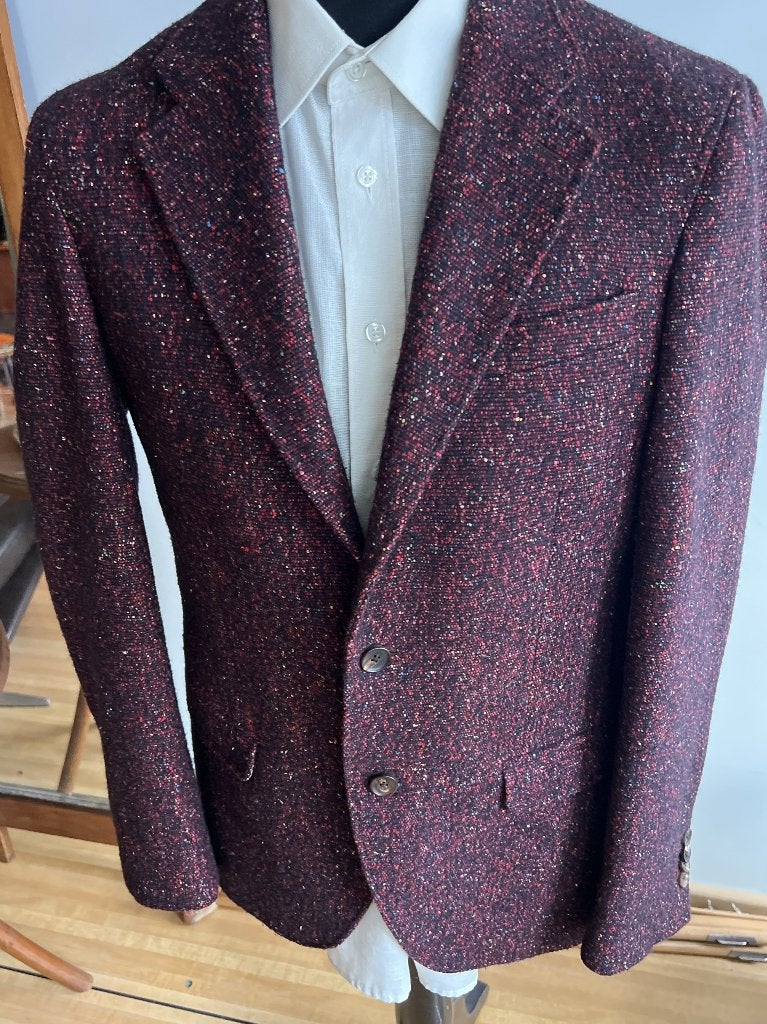 kleurrijk Colbert van Scotch & Soda donker rood met kleurige, Maat 48/50 (M), Ophalen of Verzenden, Zo goed als nieuw, Scotch & Soda