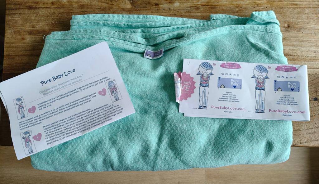 Nieuwe geweven draagdoek van merk Pure baby Love, Overige merken, Draagdoek, Nieuw, Ophalen of Verzenden