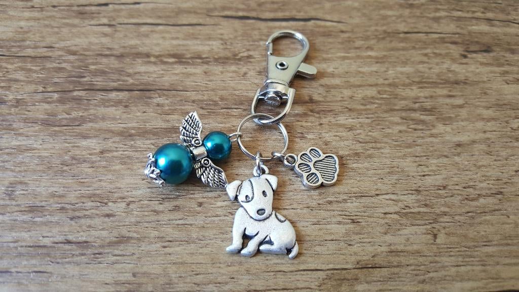 Tas/Sleutelhanger Jack russel met beschermengeltje, Verzenden, Nieuw, Overige kleuren, Handtas