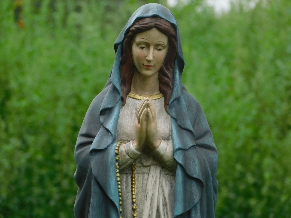 Beeld Maria XL met Rozenkrans, Ophalen of Verzenden