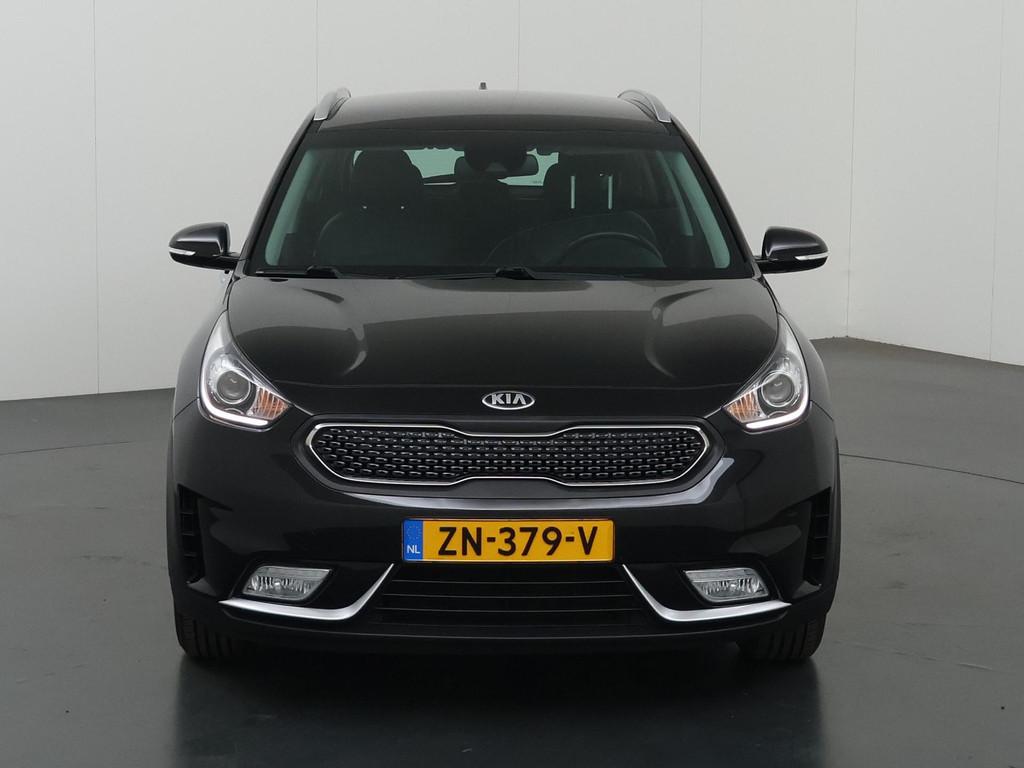 Kia Niro 1.6 GDi Hybrid DynamicLine | Trekhaak | Navigatiesy, Auto's, Kia, Gebruikt, Euro 6, 2 kWh, Leder en Stof