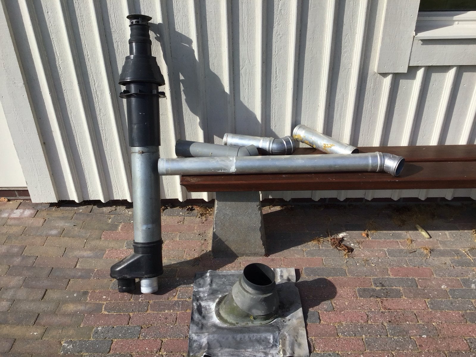 cv dakdoorvoer en afvoerbuizen rookgasafvoer, Ophalen, Gebruikt, 2 tot 4 meter, 80 mm of meer