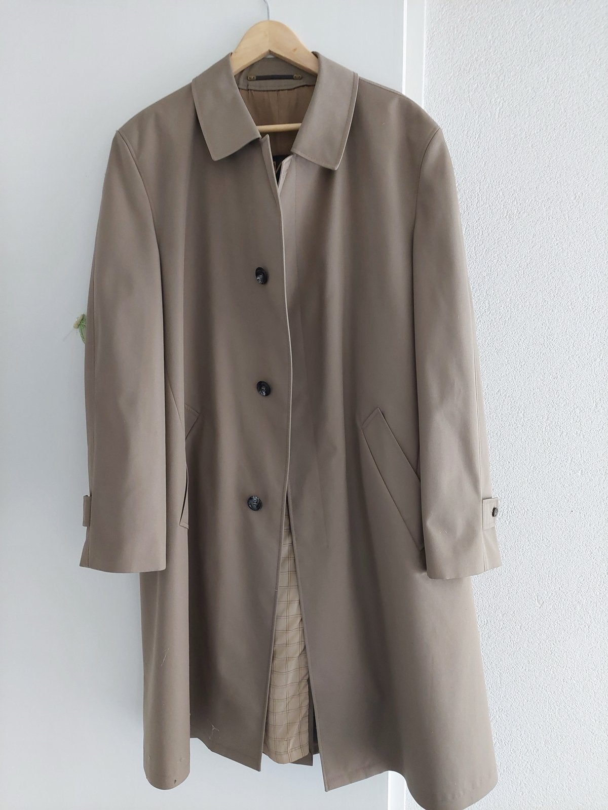 Stijlvolle Beige Heren Trenchcoat - Maat L, Ophalen of Verzenden, Zo goed als nieuw, Maat 52/54 (L), Beige