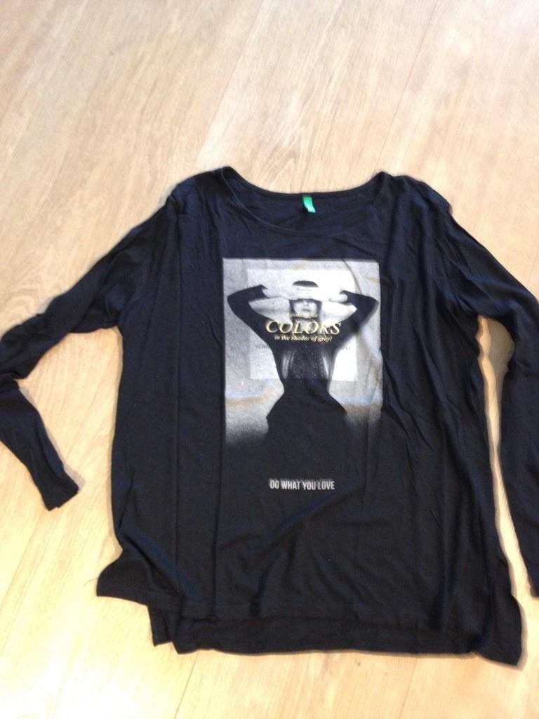 Nieuw longsleeve shirt shades of grey mt 42 bx 15, Kleding | Dames, Verzenden, Zwart, Maat 42/44 (L), Nieuw