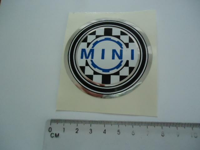 sticker oud MINI Cooper austin rond retro auto car glans, Verzenden, Zo goed als nieuw, Bedrijf of Vereniging