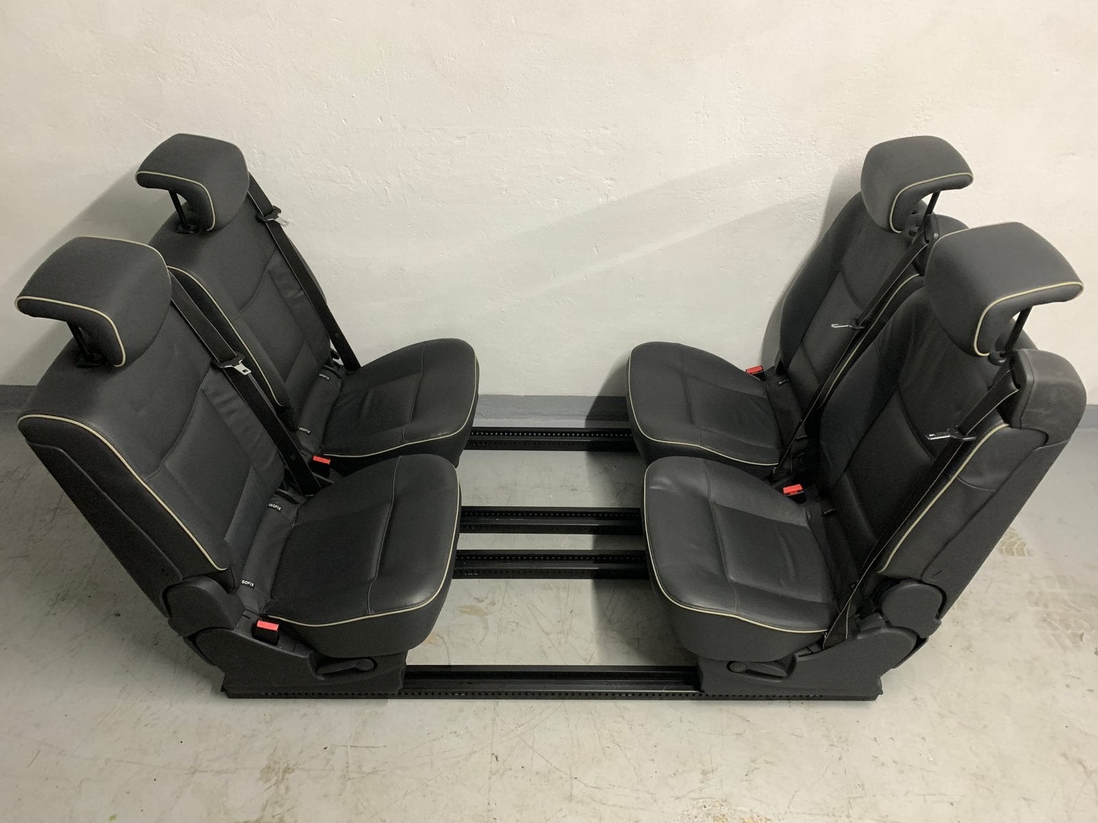 4 Uitneembare Camperstoelen/Zitbank op rails Oldtimer,Bus., Ophalen, Gebruikt, Triumph