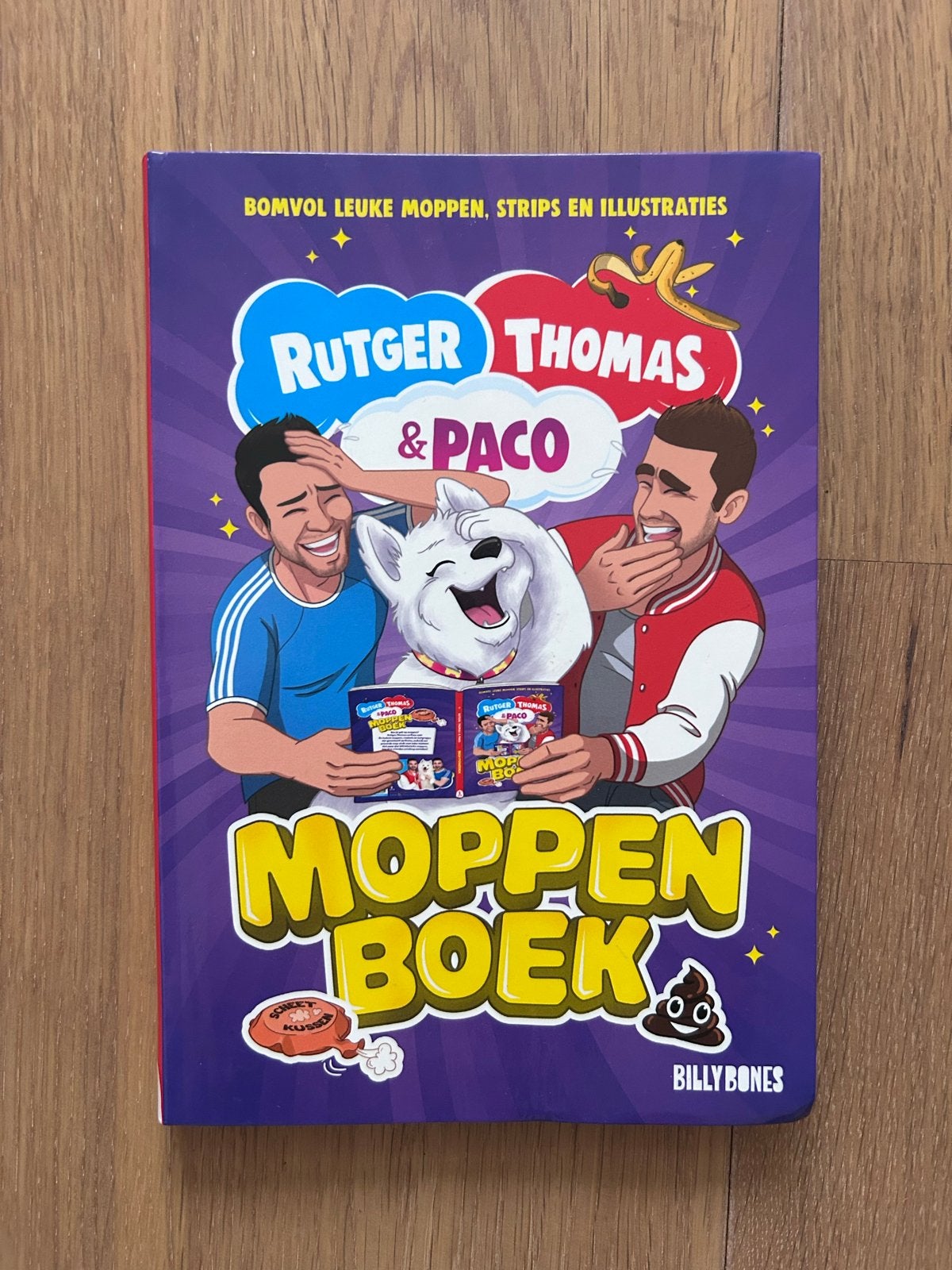 Rutger, Thomas & Paco Moppenboek - Bomvol Leuke Moppen, Ophalen of Verzenden, Zo goed als nieuw, Non-fictie