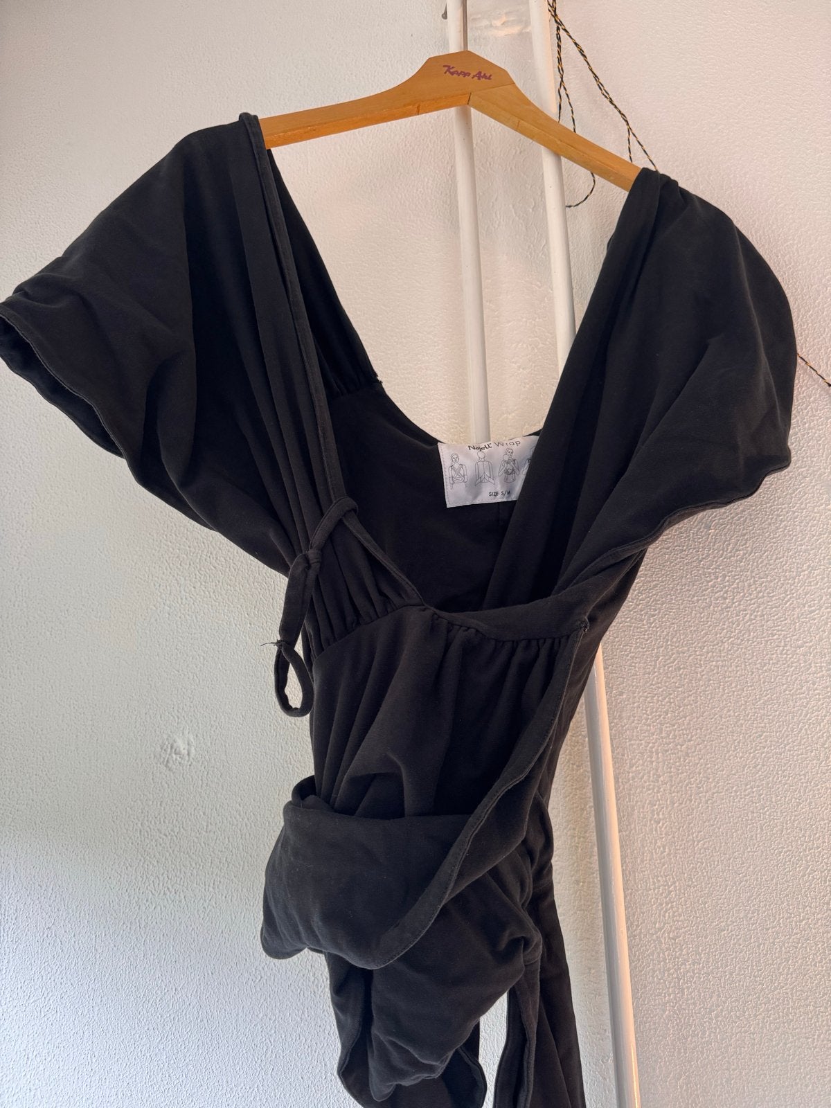 Najell Wrap Draagdoek - Zwart - Maat S/M, Overige merken, Draagdoek, Gebruikt, Ophalen of Verzenden