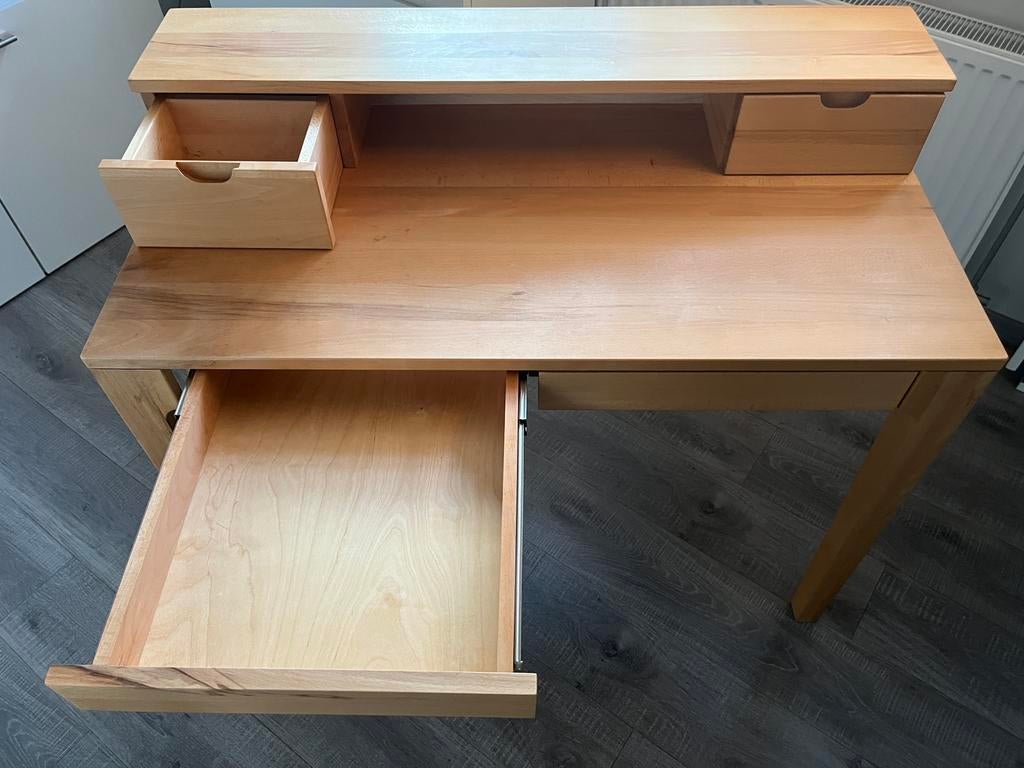 Beuken bureau, Ophalen, Demontabel, Hout, Secretaire