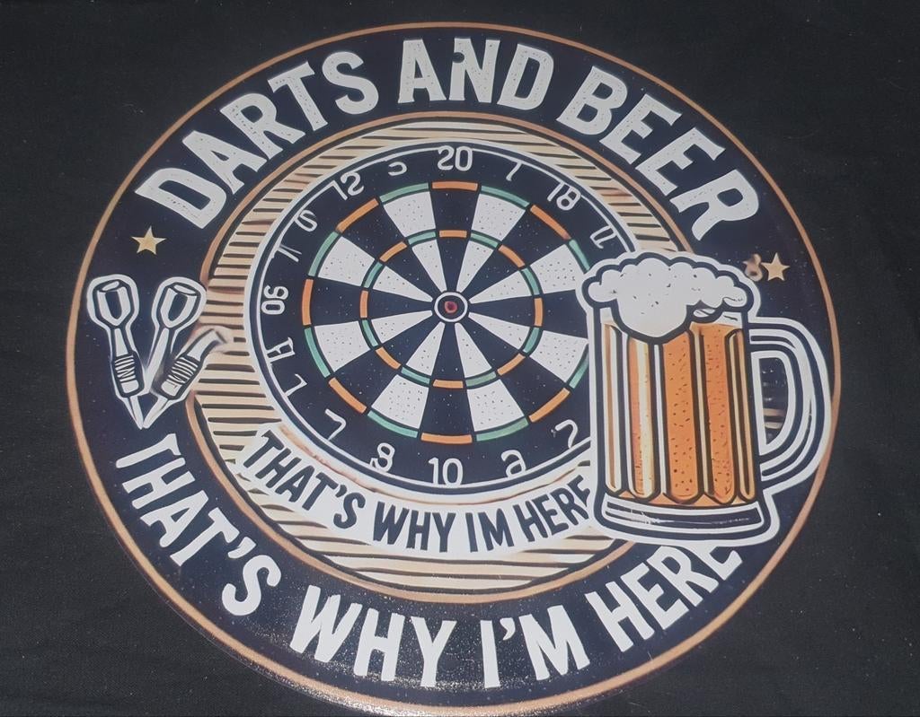 Wandbord darts and beer, Ophalen of Verzenden, Nieuw
