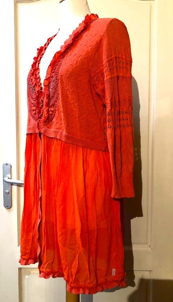 Didi apart lang rood vest mt xl, Kleding | Dames, Truien en Vesten, Maat 46/48 (XL) of groter, Didi, Ophalen of Verzenden, Gedragen