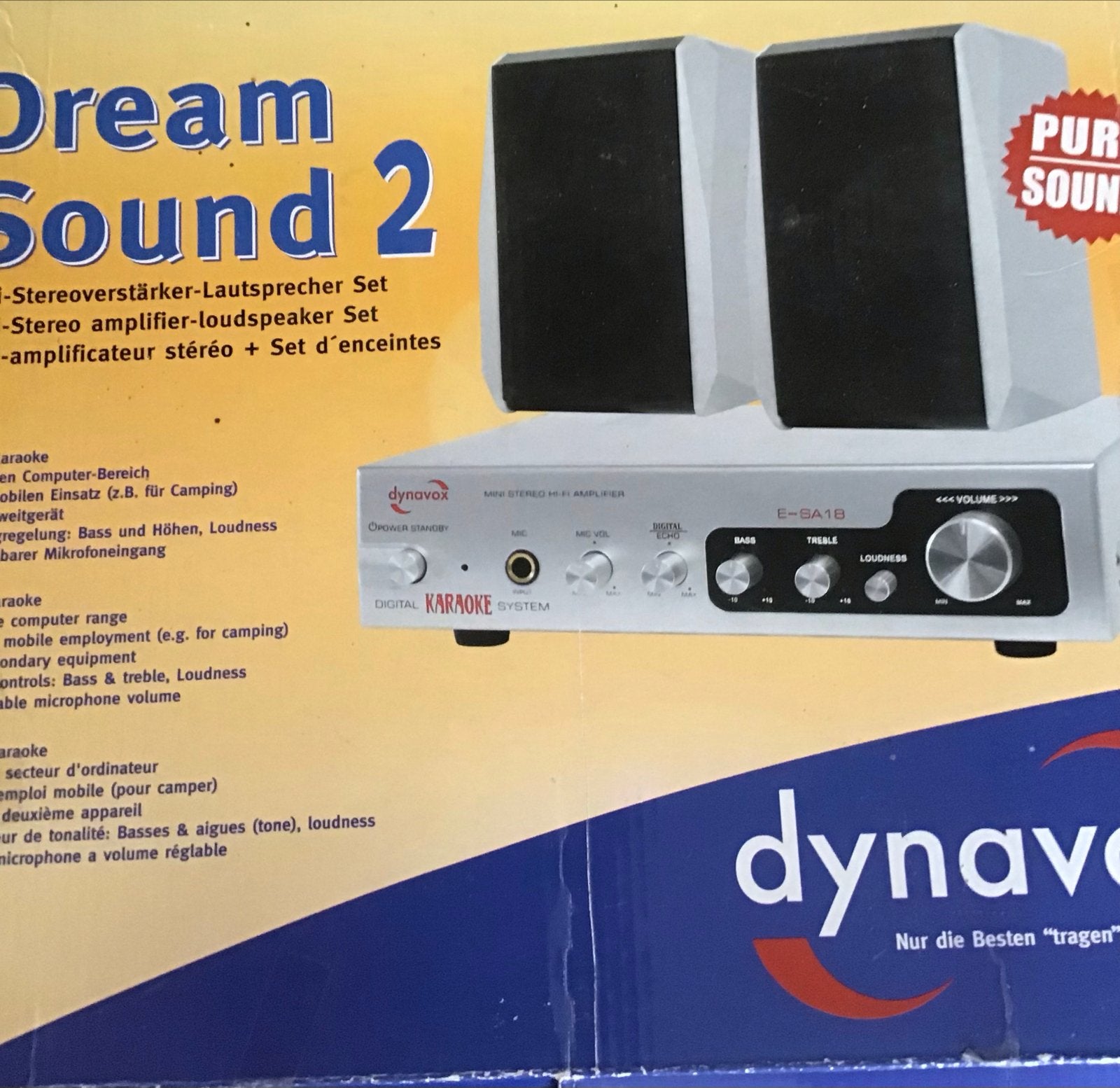 Dynavox Dream Sound 2 Mini Stereo Versterker-Luidspreker Set, Audio, Tv en Foto, Karaoke-apparatuur, Ophalen, Gebruikt, Complete set