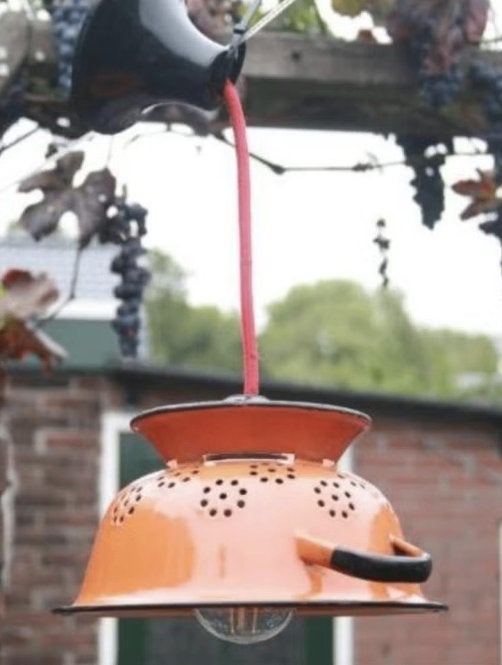 Hanglamp "Authentiek Vintage Vergiet", Gebruikt, Onbekend, Metaal, Handmade