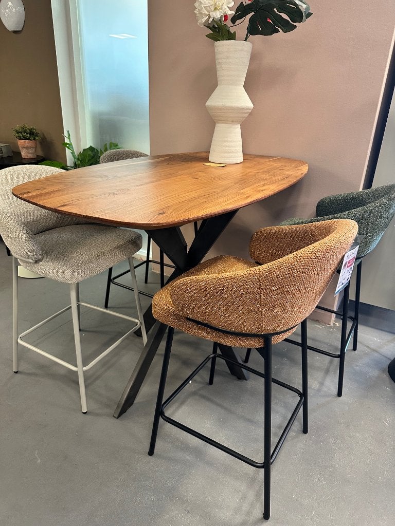 Bartafel ovaal - ovale bartafel - houten bartafel 140cm, Ophalen, Nieuw, Bruin, Vier