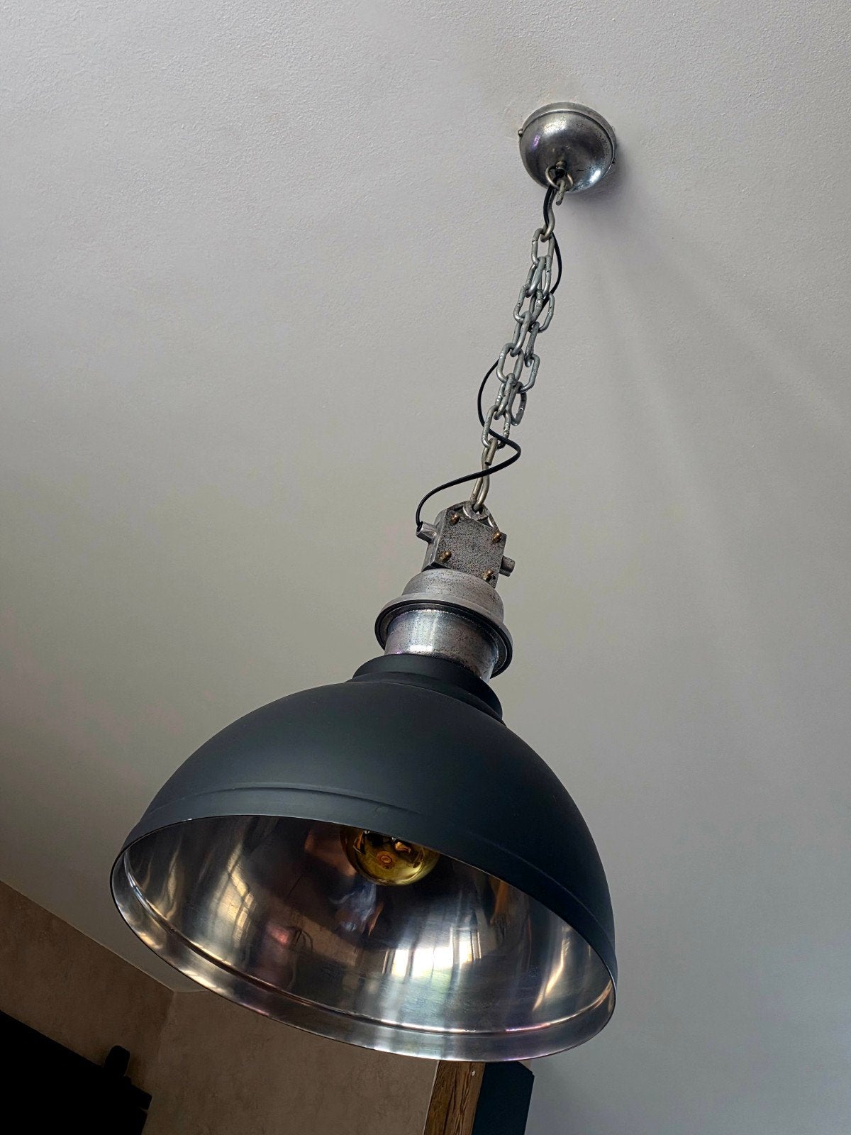 Industriele mooie hanglamp, Ophalen of Verzenden, Zo goed als nieuw, Metaal