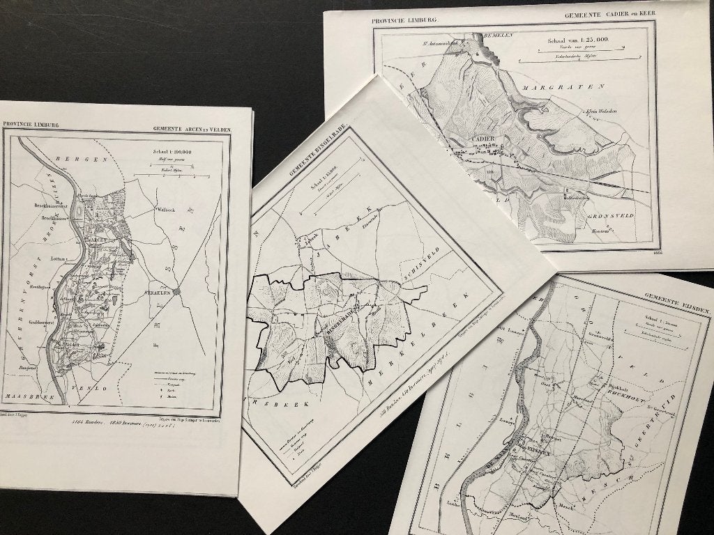Gemeente kaarten van Limburg. Ambij tot Wittem 1867, 2000 tot heden, Ophalen of Verzenden, Nederland, Landkaart