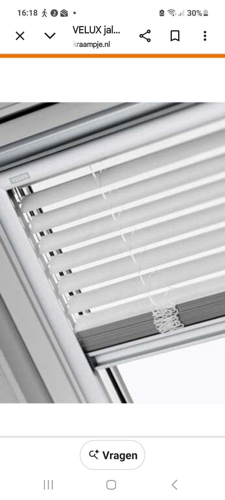 velux jaloezie dakraam, Ophalen, 80 tot 120 cm, 80 tot 120 cm, Nieuw