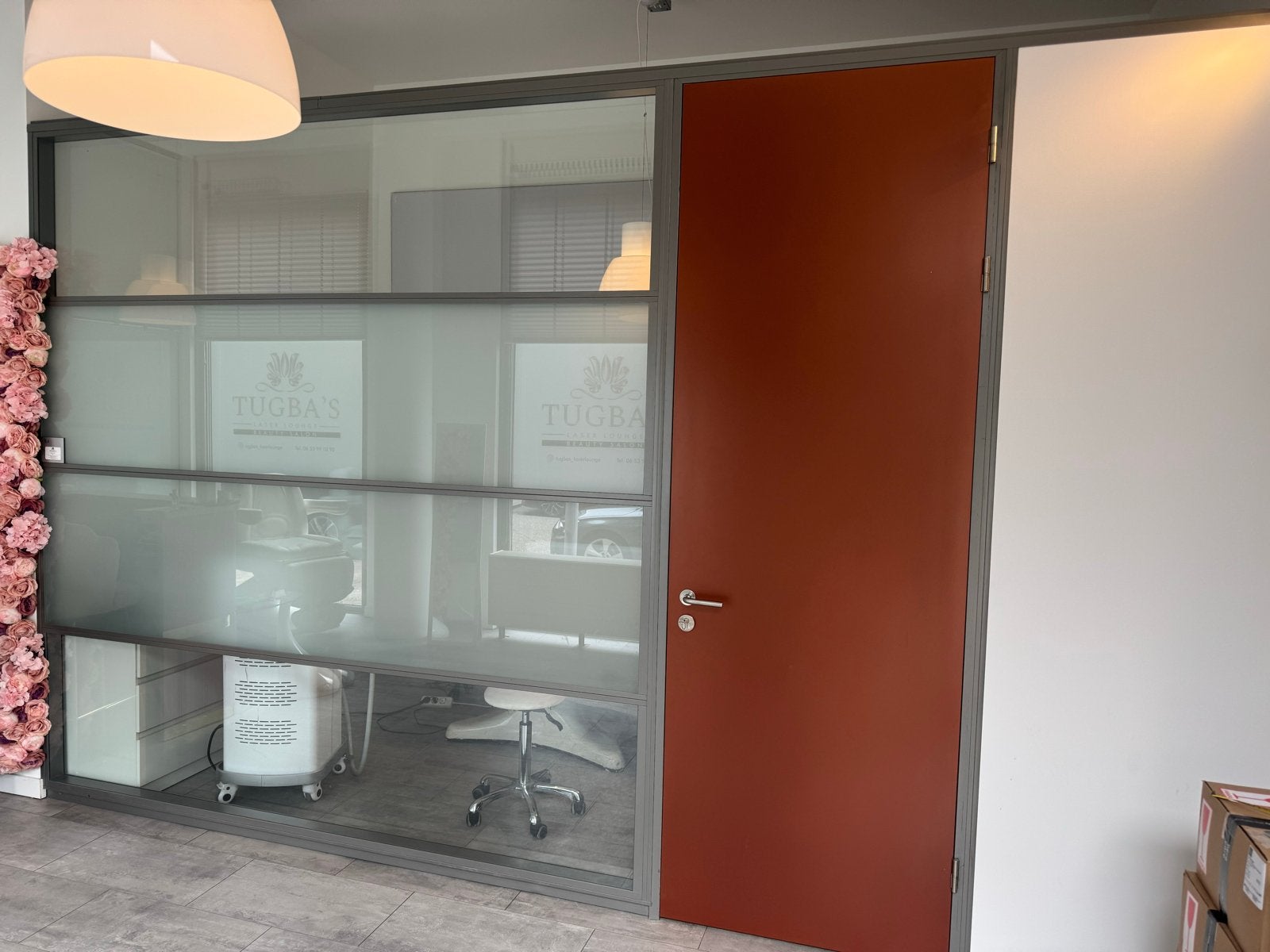Glazen wand met deur - Modern en stijlvol, Ophalen, Gebruikt, Binnendeur, Glas