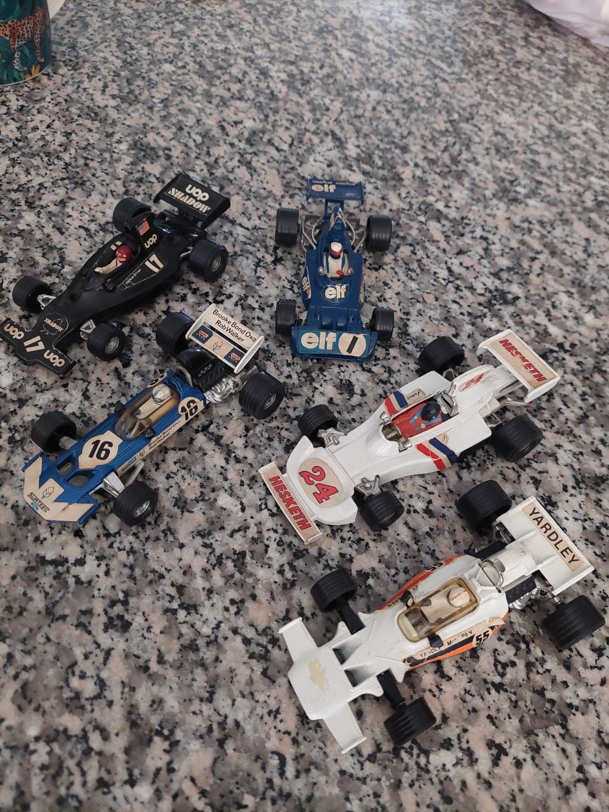 5 LEUKE F1 AUTO"S  , CORGI 1/36 ., Ophalen of Verzenden, Gebruikt, Auto