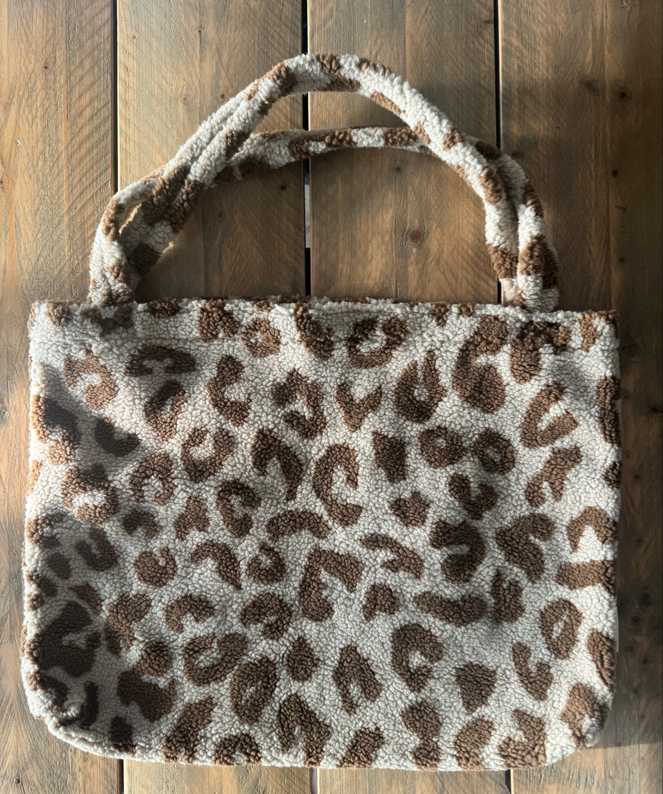 Studio Noos teddy shopper tas met luipaardprint, Ophalen of Verzenden, Gebruikt, Bruin, Shopper