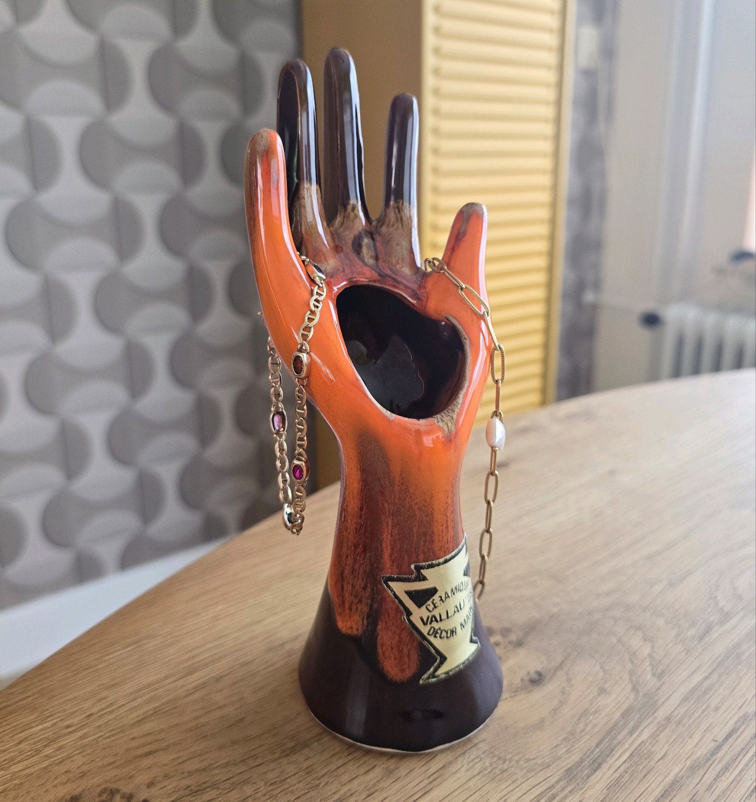 Vintage Vallauris Keramiek Handvaas, Antiek en Kunst, Ophalen of Verzenden