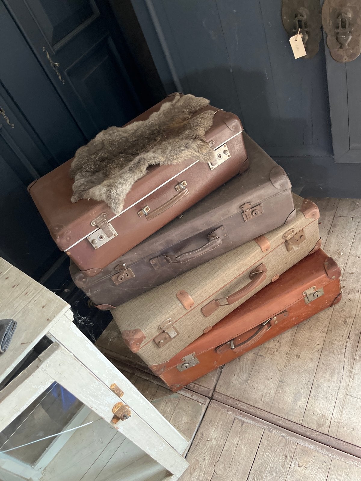 Set van 4 Vintage Koffers - Decoratief en Functioneel, Ophalen of Verzenden, Gebruikt