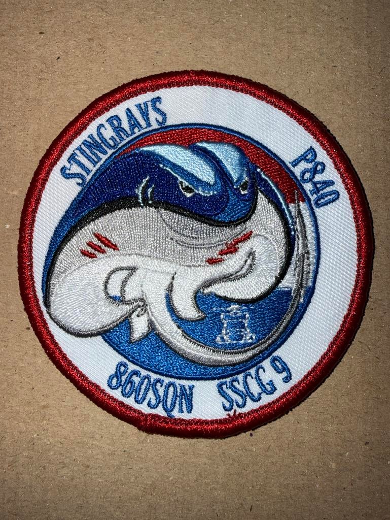 Stingrays P840 SSCG 9 - 860 SQN luchtmacht Patch, Verzenden, Luchtmacht, Nederland, Embleem of Badge