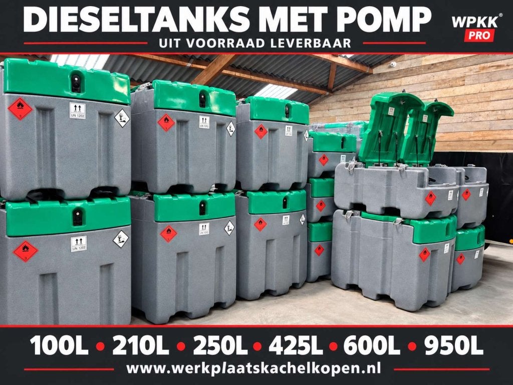 Brandstoftank Diesel met 12V Pomp | 100 tot 950 Liter, Ophalen of Verzenden, Niet ingevuld, Niet ingevuld, Niet ingevuld