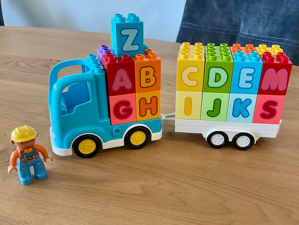 Duplo : Vracht auto met alfabet blokjes, Kinderen en Baby's, Speelgoed | Vtech, Ophalen of Verzenden, Zo goed als nieuw