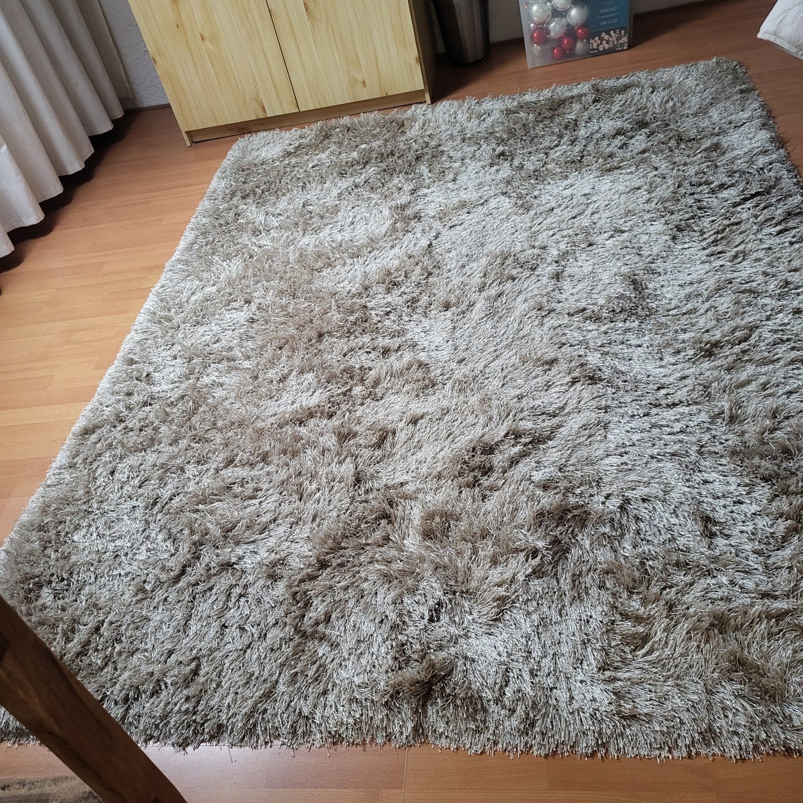 Hoogpolig Shaggy Vloerkleed - Beige 170x230 cm, Huis en Inrichting, Stoffering | Tapijten en Kleden, Ophalen, Beige, 150 tot 200 cm