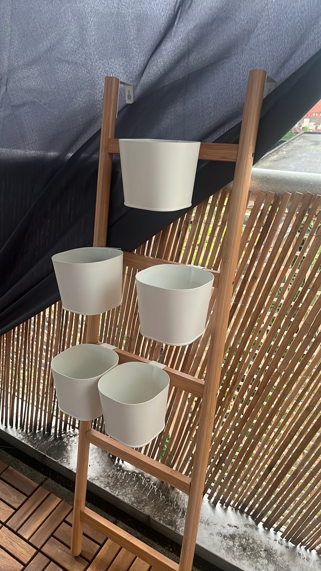Ikea plantenrek met 5 plantenbakken 125 cm hoog, Ophalen, Minder dan 30 cm, Rond, Zo goed als nieuw