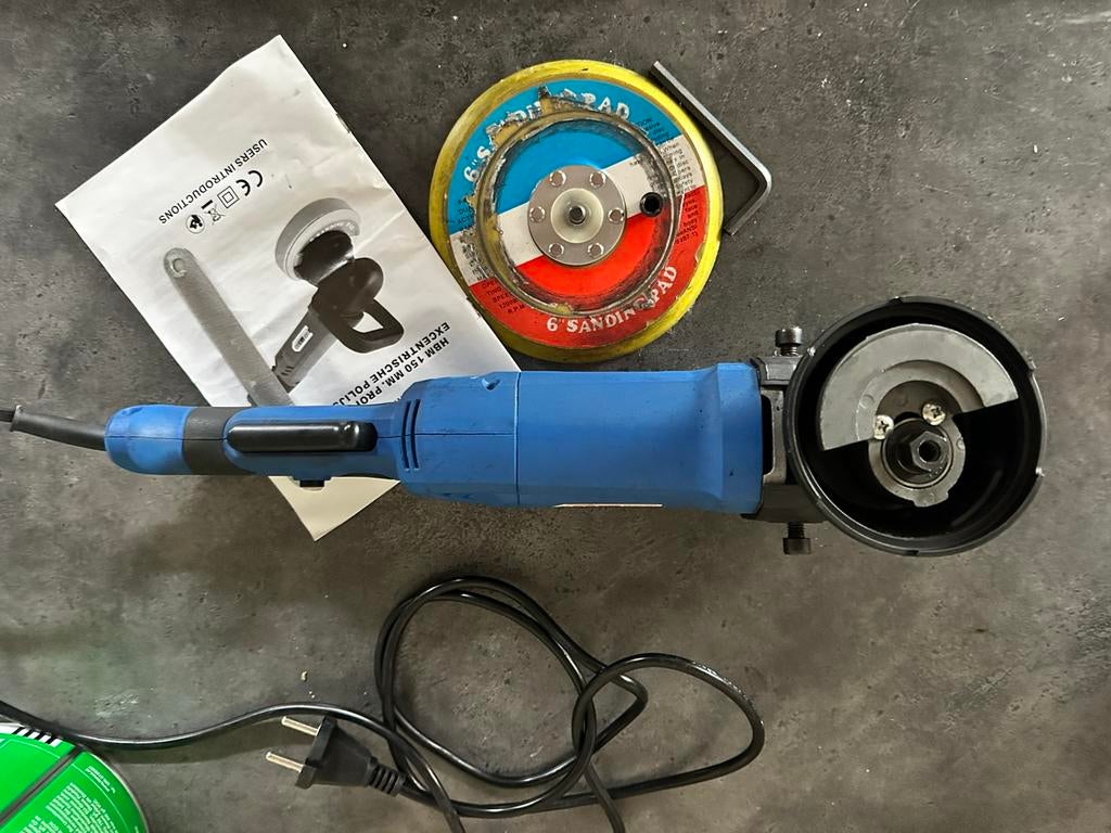 HBM 150 mm Variable Excentrische Polijstmachine, Ophalen of Verzenden, Zo goed als nieuw, 700 tot 1000 watt, Haakse handslijpmachine