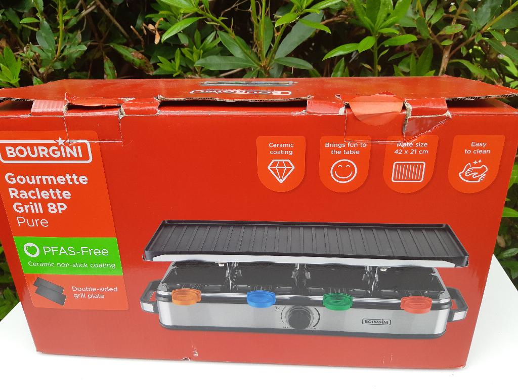 Bourgini Gourmette/Raclette grill, Ophalen of Verzenden, Nieuw, 8 personen of meer