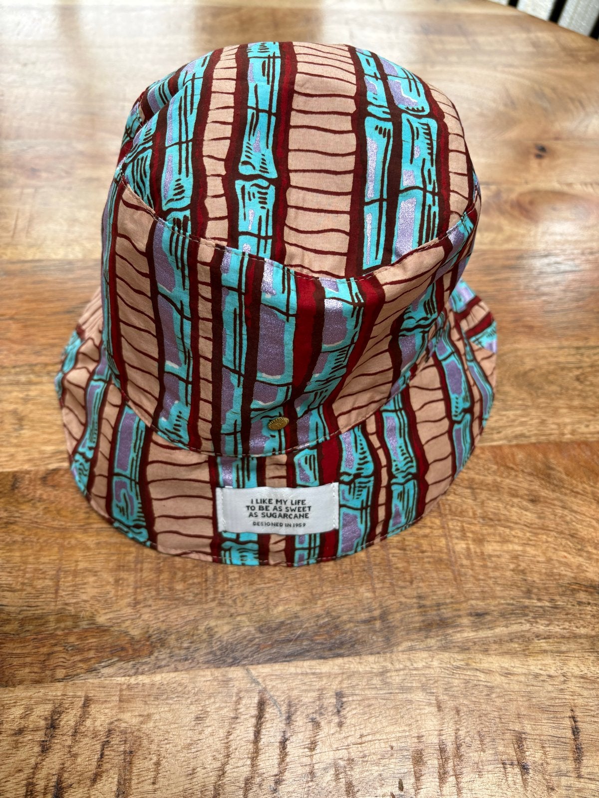Vlisco Reversible Bucket Hat - Uniek Design, Ophalen of Verzenden, Zo goed als nieuw, One size fits all, Hoed