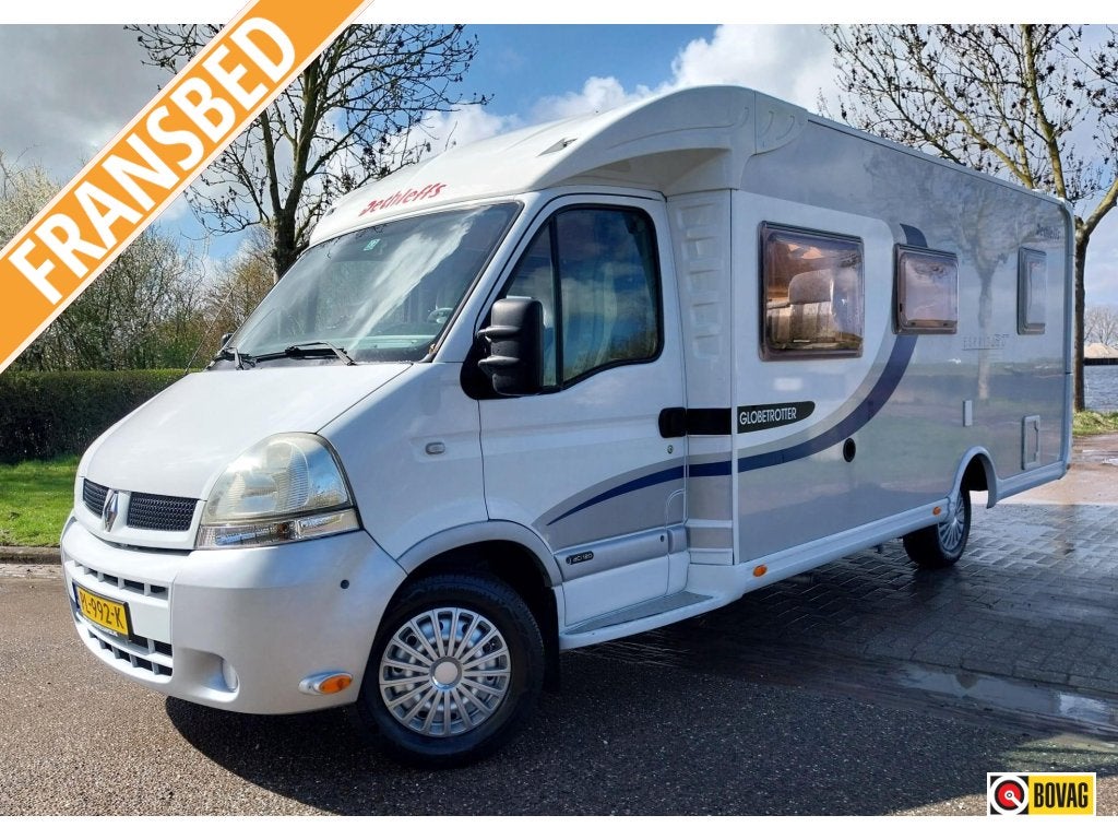 Dethleffs Globetrotter 6844 RT met mooi fransbed, Caravans en Kamperen, Campers, Bedrijf, tot en met 3, Half-integraal, Dethleffs