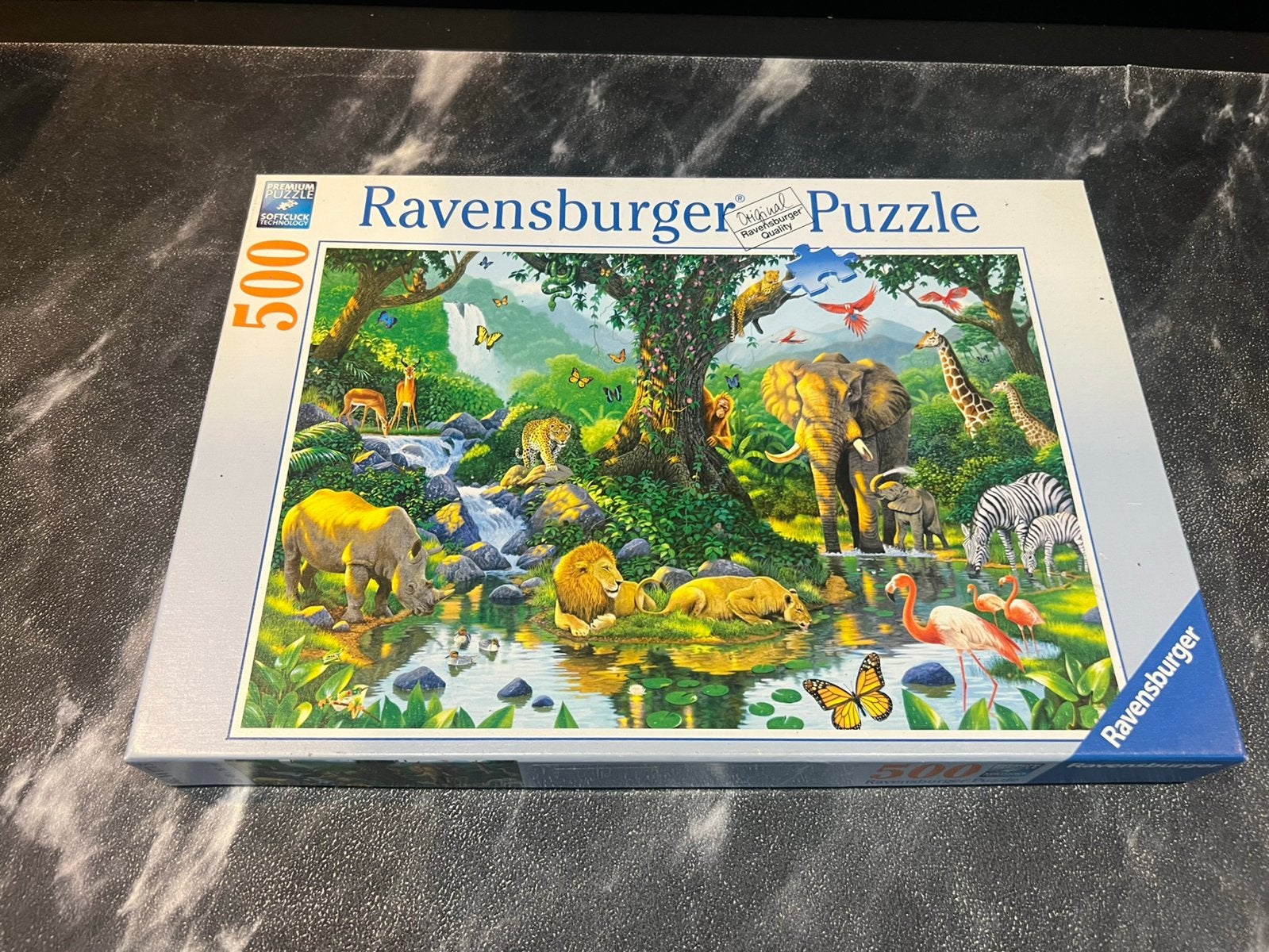 Ravensburger puzzel 500 stukjes Jungle Harmonie, Ophalen of Verzenden, 500 t/m 1500 stukjes, Zo goed als nieuw