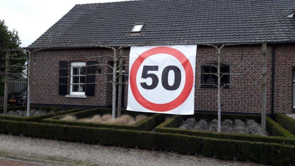 PVC spandoek van 2,5 meter doorsnede voor abraham te, Ophalen, Zo goed als nieuw, Abraham of Sarah