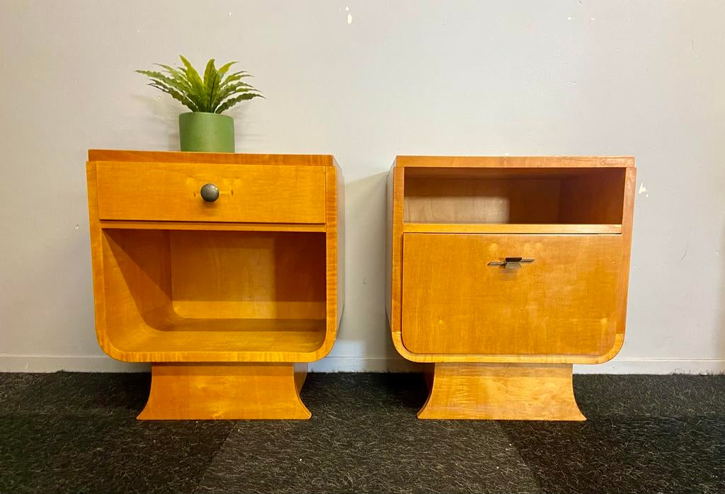 Vintage berken kastjes retro jaren 50/60 midcentury, Ophalen of Verzenden, Zo goed als nieuw, Nvt, Nvt