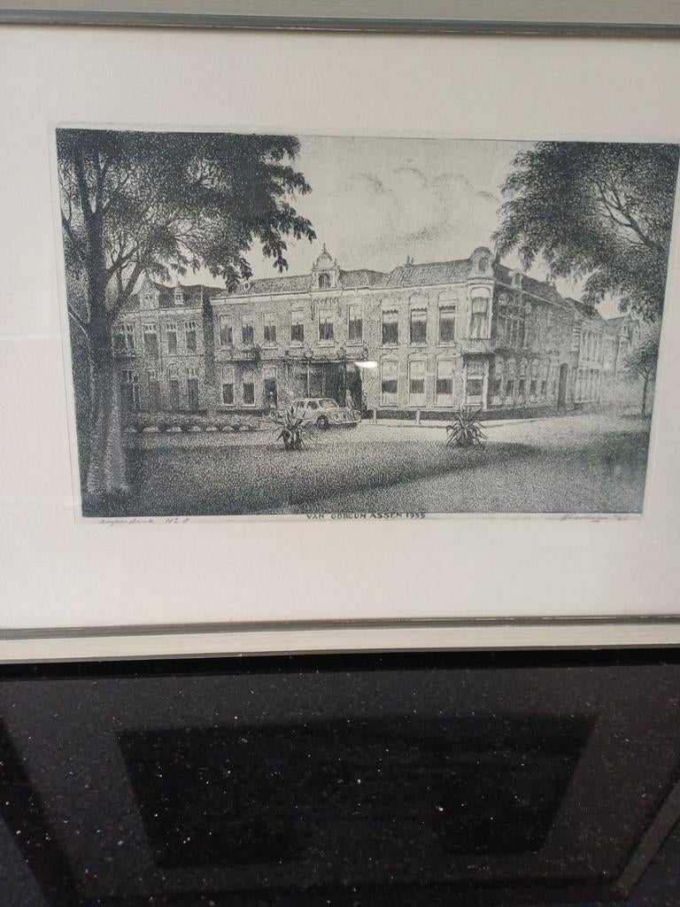 Zeefdruk van v.Gorkum, Antiek en Kunst, Kunst | Litho's en Zeefdrukken, Ophalen
