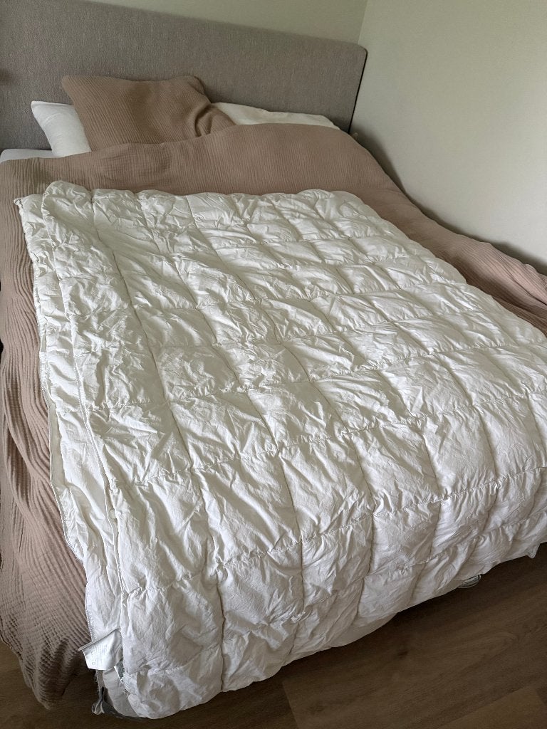 dekbed, Huis en Inrichting, Slaapkamer | Beddengoed, Eenpersoons, Wit, Dons en Veren, Ophalen of Verzenden