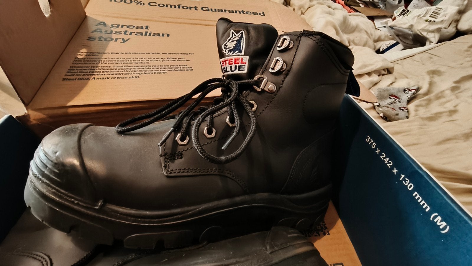 steel blue werkschoenen maat 43, Steel blue, Zwart, Nieuw, Ophalen of Verzenden