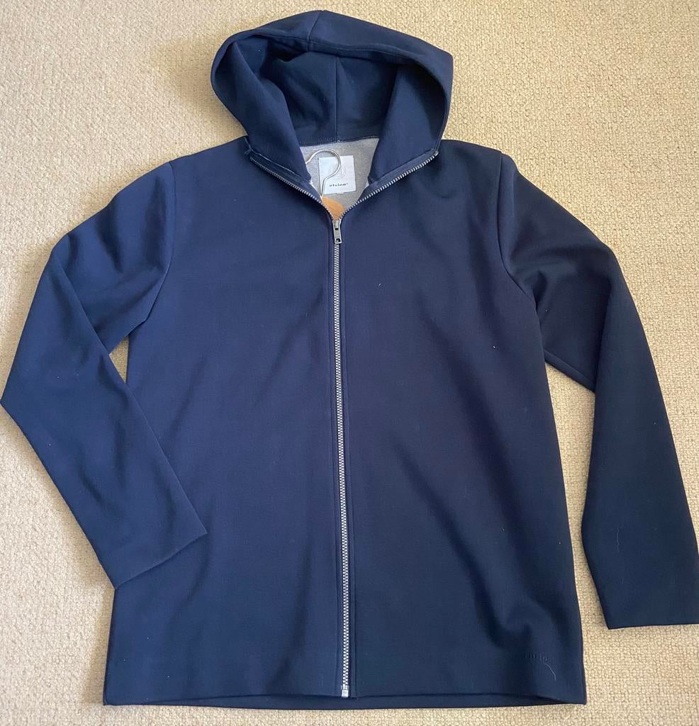 Elvine: soort regenjas/-colbert/-jack.Blauw, L, met capuchon, Ophalen of Verzenden, Zo goed als nieuw, Blauw