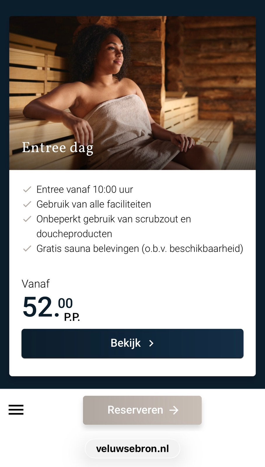 SAUNAkaarten De Veluwse Bron 5 personen, Drie personen of meer